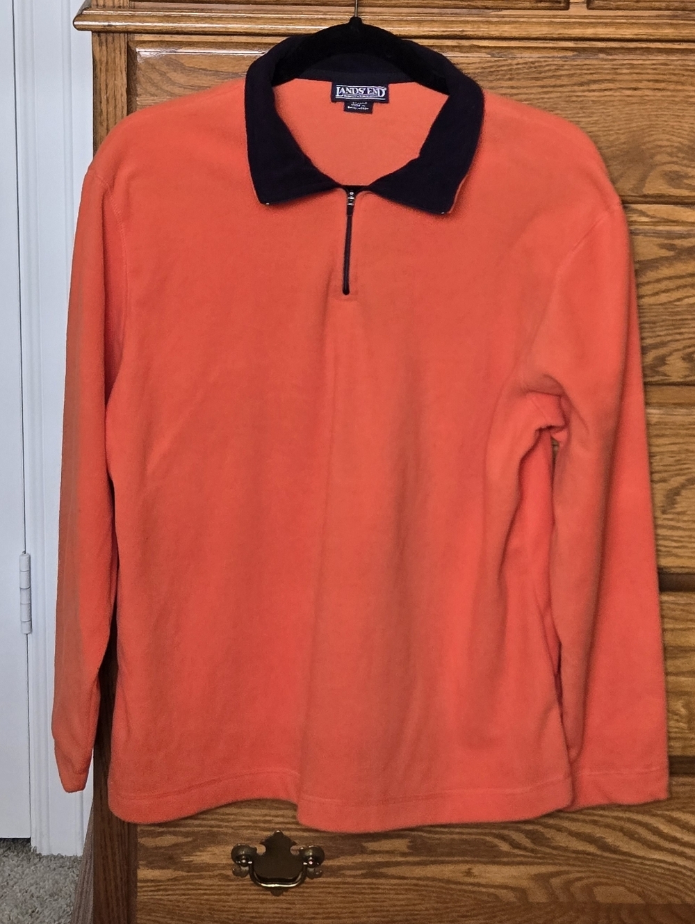 Lands' End Half Zip BiColor Fleece Jacket - EUC